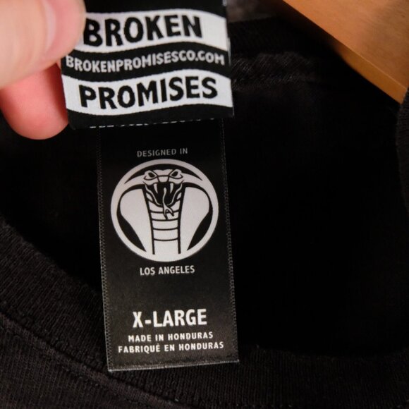 Broken Promises T Shirt Extra Large Black Double Sided Never Forgive - Picture 8 of 10
